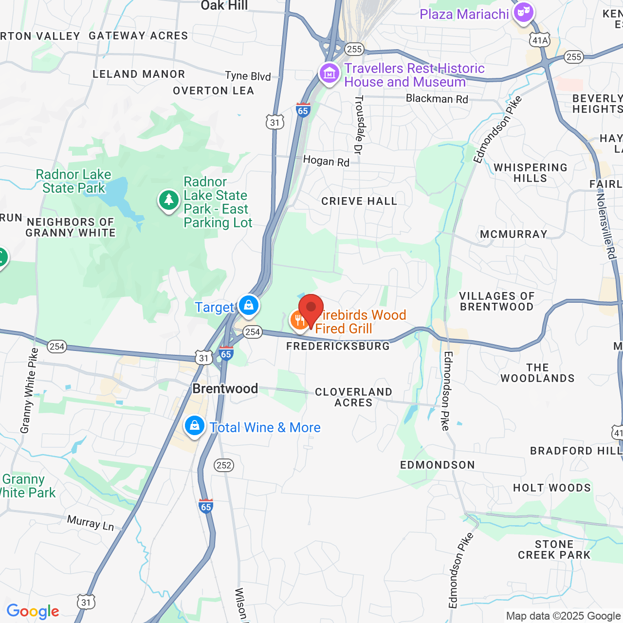 Google map image of our location in 317 Seven Springs Way Brentwood, TN